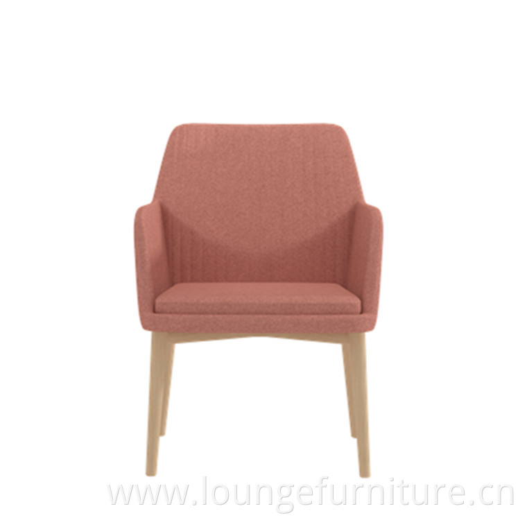 Light Luxury Wooden Legs Sofa Chair Adjust High Office Cafe Lounge Chair